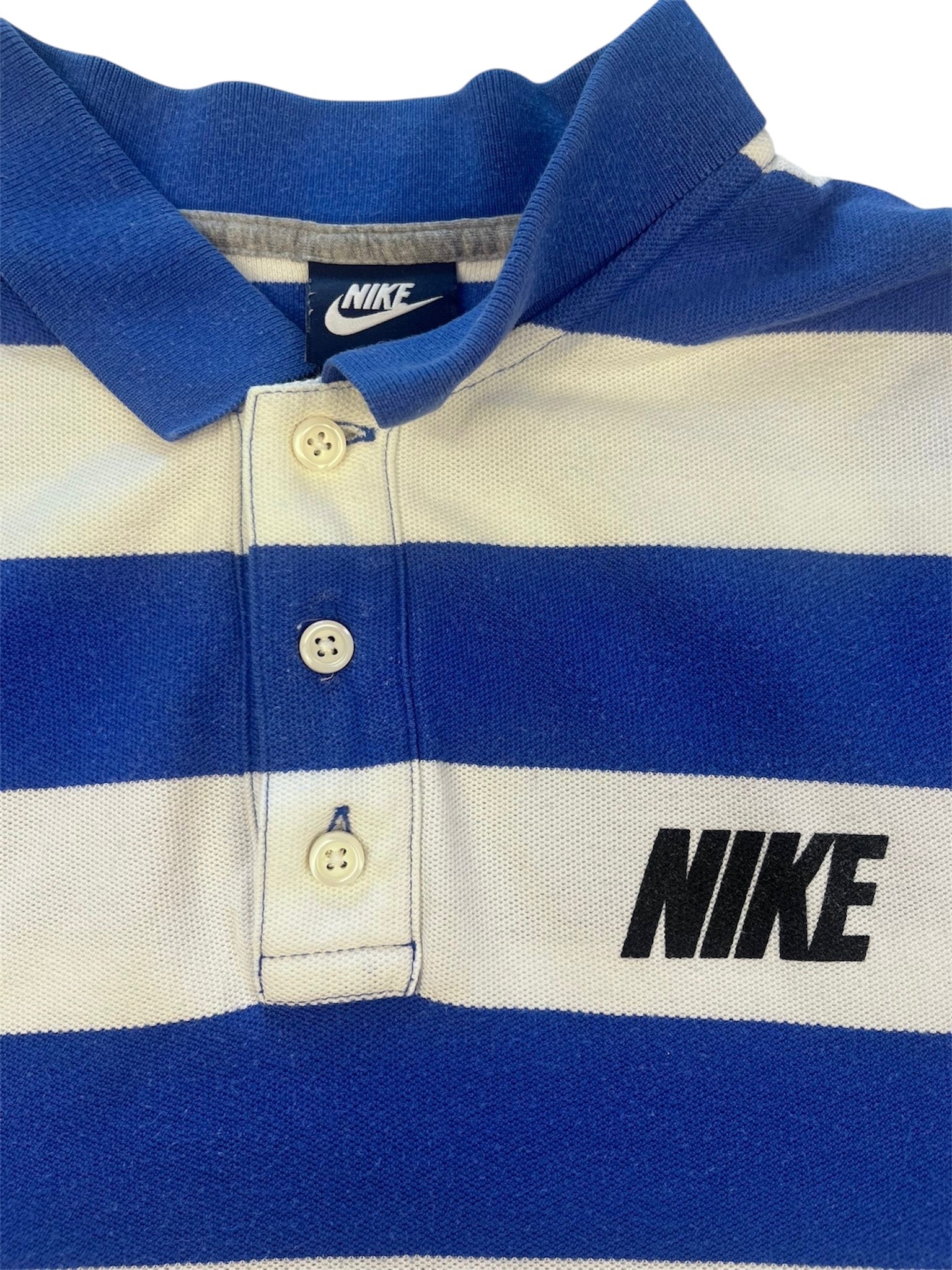 Vintage Nike Polo - Blau/Weiß